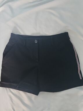 Kohl's Apt. 9 Torie Black Shorts with Red & White Side Stripes